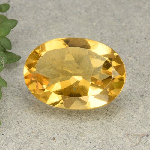 5.21ct Natural Naranja dorado Citrino, Ovalada, VVS-VS