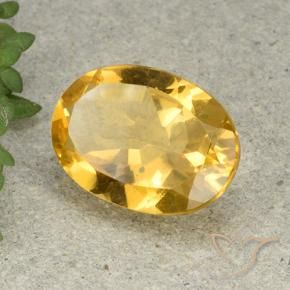 Citrino Naranja dorado natural de 5.21 ct, Ovalada, VVS-VS