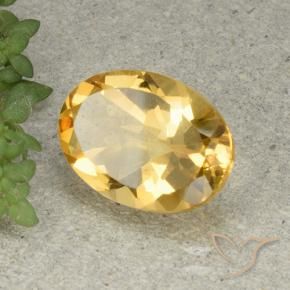 Citrino Naranja dorado natural de 5.07 ct, Ovalada, VVS-VS