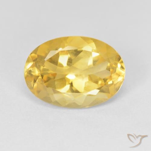 5.10ct Natural Dorado medio Citrino, Ovalada, VVS-VS
