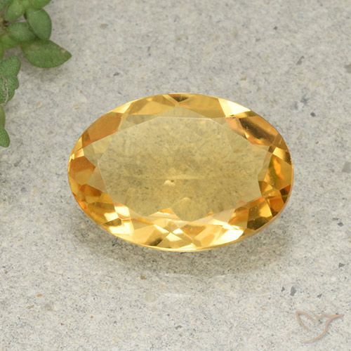 4.27ct Natural Naranja dorado Citrino, Ovalada, VVS-VS