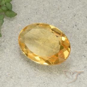 Citrino Naranja dorado natural de 4.27 ct, Ovalada, VVS-VS