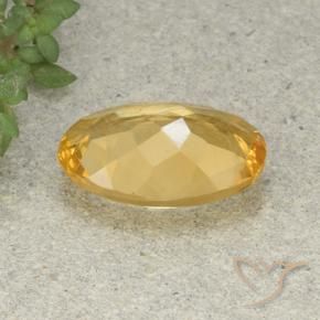 Citrino Naranja dorado natural de 4.27 ct, Ovalada, VVS-VS