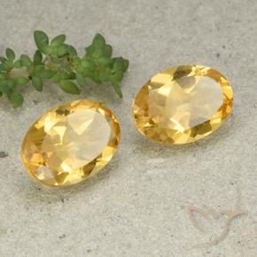 Gemas de Citrino Dorado claro medio natural de 9.43 ct, Ovalada, VVS-VS