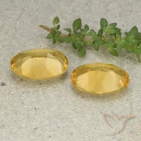Gemas de Citrino Dorado claro medio natural de 9.43 ct, Ovalada, VVS-VS