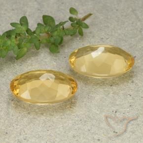 Gemas de Citrino Naranja dorado natural de 9.75 ct, Ovalada, VVS-VS
