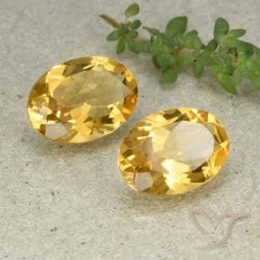 Gemas de Citrino Naranja dorado natural de 9.61 ct, Ovalada, VVS-VS