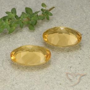Gemas de Citrino Naranja dorado natural de 9.61 ct, Ovalada, VVS-VS