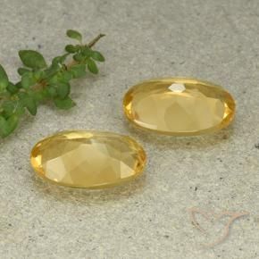 Gemas de Citrino Dorado claro medio natural de 8.76 ct, Ovalada, VVS-VS