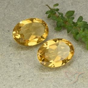 Gemas de Citrino Naranja dorado natural de 8.97 ct, Ovalada, VVS-VS