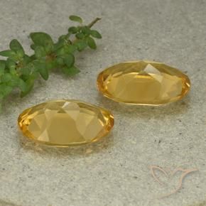 Gemas de Citrino Naranja dorado natural de 8.97 ct, Ovalada, VVS-VS
