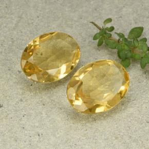 Gemas de citrino dorado natural de 8,06 ct, corte óvalo, VVS-VS