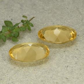Gemas de citrino dorado natural de 8,06 ct, corte óvalo, VVS-VS