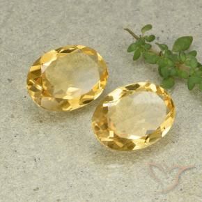 Gemas de Citrino Dorado medio natural de 8.98 ct, Ovalada, VVS-VS