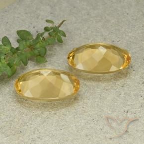Gemas de Citrino Dorado medio natural de 8.98 ct, Ovalada, VVS-VS