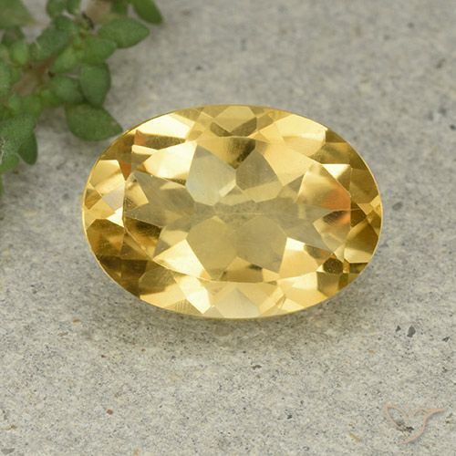 5.38ct Natural Naranja dorado Citrino, Ovalada, VVS-VS
