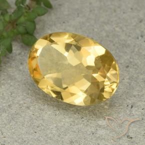 Citrino Naranja dorado natural de 5.38 ct, Ovalada, VVS-VS