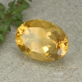 Citrino Dorado medio natural de 5.30 ct, Ovalada, VVS-VS