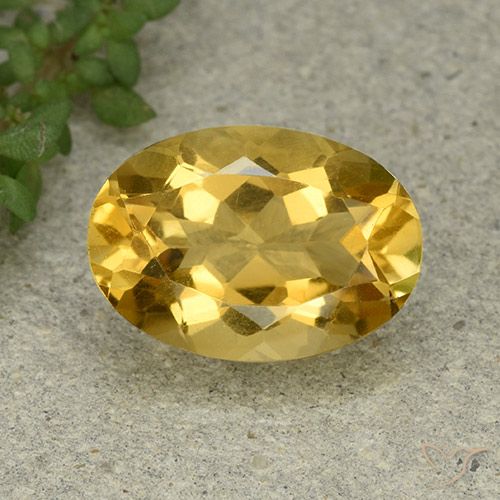5.59ct Natural Dorado medio Citrino, Ovalada, VVS-VS