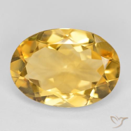 4.63ct Natural Dorado medio Citrino, Ovalada, VVS-VS
