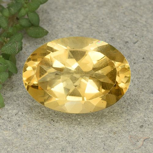 5.41ct Natural Naranja dorado Citrino, Ovalada, VVS-VS