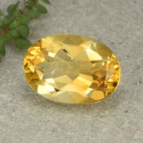 5.04ct Natural Dorado medio Citrino, Ovalada, VVS-VS