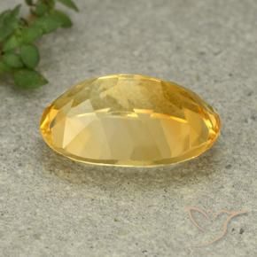 Citrino Dorado medio natural de 5.04 ct, Ovalada, VVS-VS
