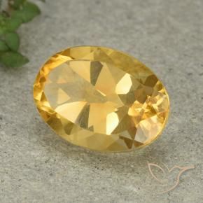 Citrino Dorado medio natural de 5.77 ct, Ovalada, VVS-VS