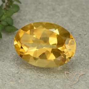 Citrino Naranja dorado natural de 5.20 ct, Ovalada, VVS-VS