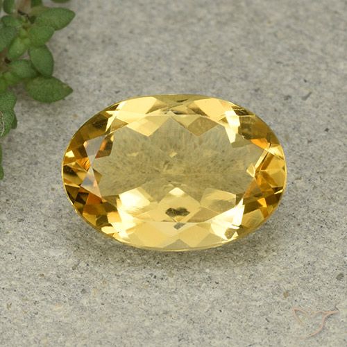 4.52ct Natural Dorado claro medio Citrino, Ovalada, VVS-VS