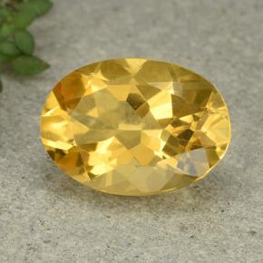 Citrino Amarillo natural de 5.13 ct, Corte Óvalo, VVS-VS