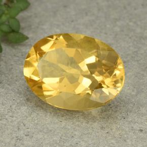 Citrino Amarillo natural de 5.13 ct, Corte Óvalo, VVS-VS