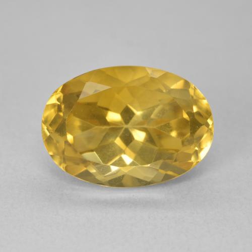 6.48ct Natural Dorado medio Citrino, Ovalada, VVS-VS