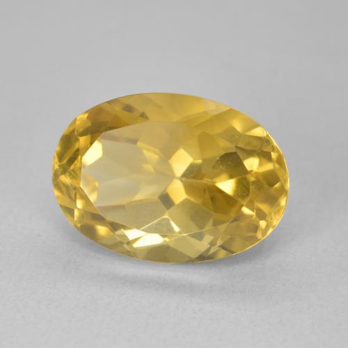 Citrino Dorado medio natural de 6.48 ct, Ovalada, VVS-VS