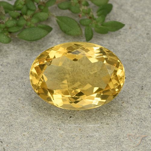 5.49ct Natural Naranja dorado Citrino, Ovalada, VVS-VS