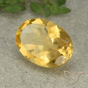 Citrino Dorado medio natural de 5.25 ct, Ovalada, VVS-VS