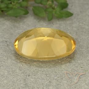 Citrino Dorado medio natural de 5.25 ct, Ovalada, VVS-VS