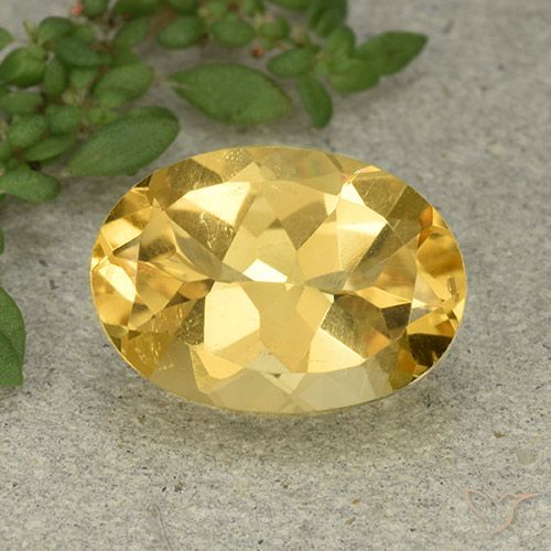 5.74ct Natural Dorado medio Citrino, Ovalada, VVS-VS