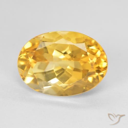 6.40ct Natural Naranja dorado Citrino, Ovalada, VVS-VS