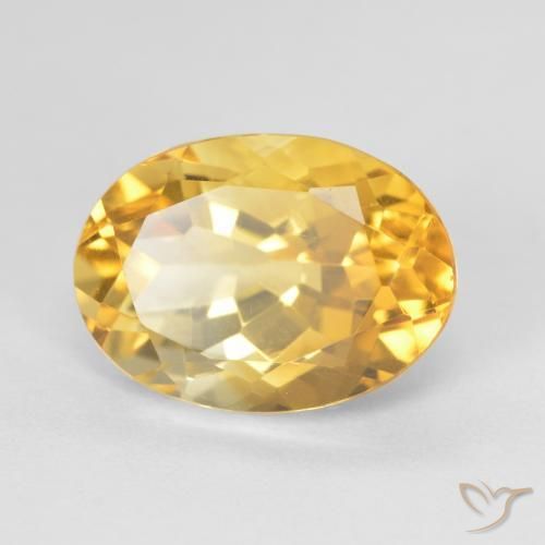 Citrino Naranja dorado natural de 6.40 ct, Ovalada, VVS-VS