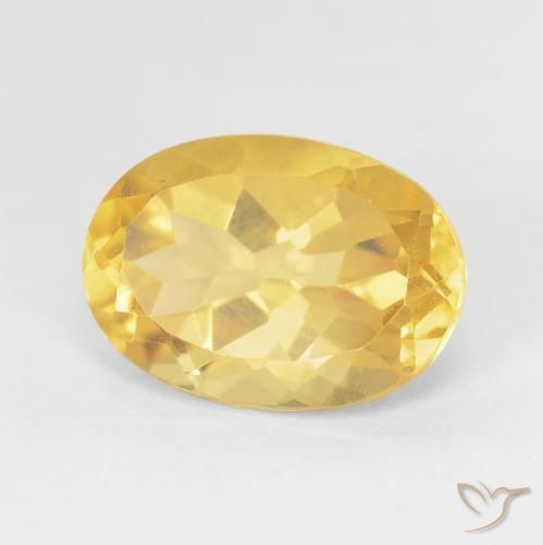 Citrino Dorado natural de 6.22 ct, Ovalada, VVS-VS