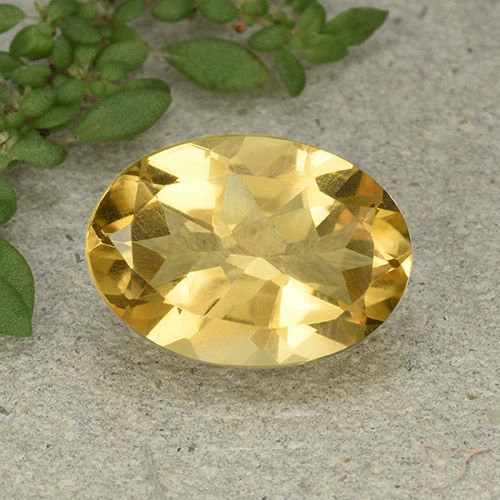 5.32ct Natural Naranja dorado Citrino, Ovalada, VVS-VS