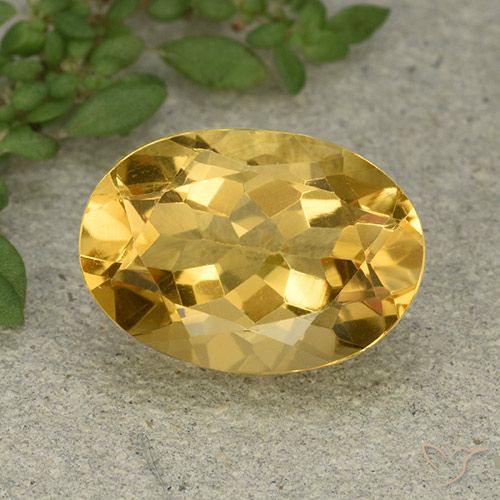 5.91ct Natural Naranja dorado Citrino, Ovalada, VVS-VS
