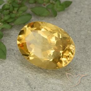 Citrino Naranja dorado natural de 5.91 ct, Ovalada, VVS-VS