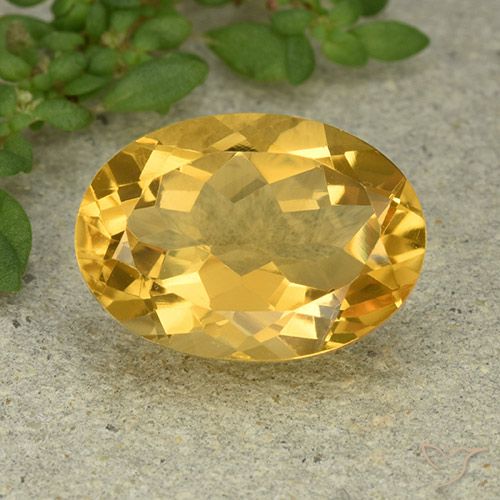 5.73ct Natural Dorado medio Citrino, Ovalada, VVS
