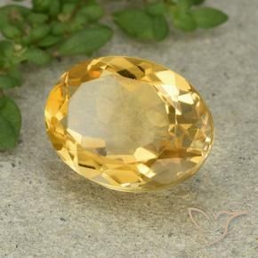 Citrino Naranja dorado natural de 5.94 ct, Ovalada, VVS