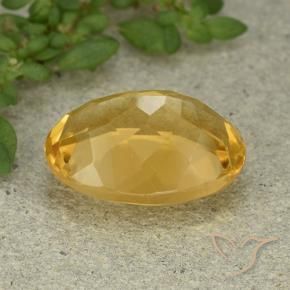 Citrino Naranja dorado natural de 5.94 ct, Ovalada, VVS