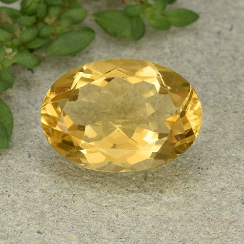 5.15ct Natural Dorado medio Citrino, Ovalada, VVS