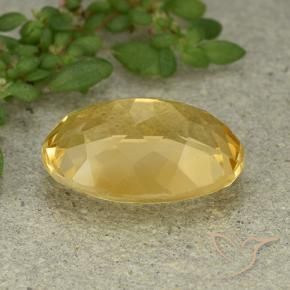 Citrino Dorado medio natural de 5.15 ct, Ovalada, VVS