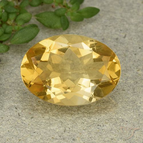 5.13ct Natural Naranja dorado Citrino, Ovalada, VVS